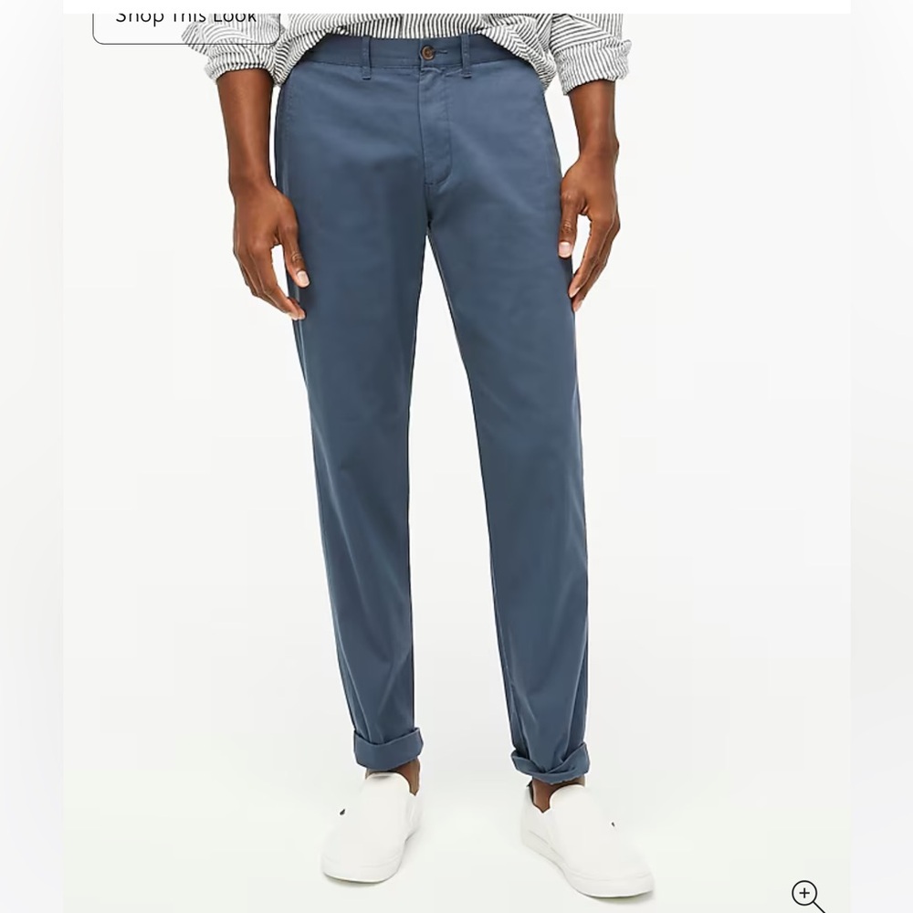 NWT - Men’s J. Crew Factory Straight-Fit Flex Chino Pant, Overcast Blue (33x30)